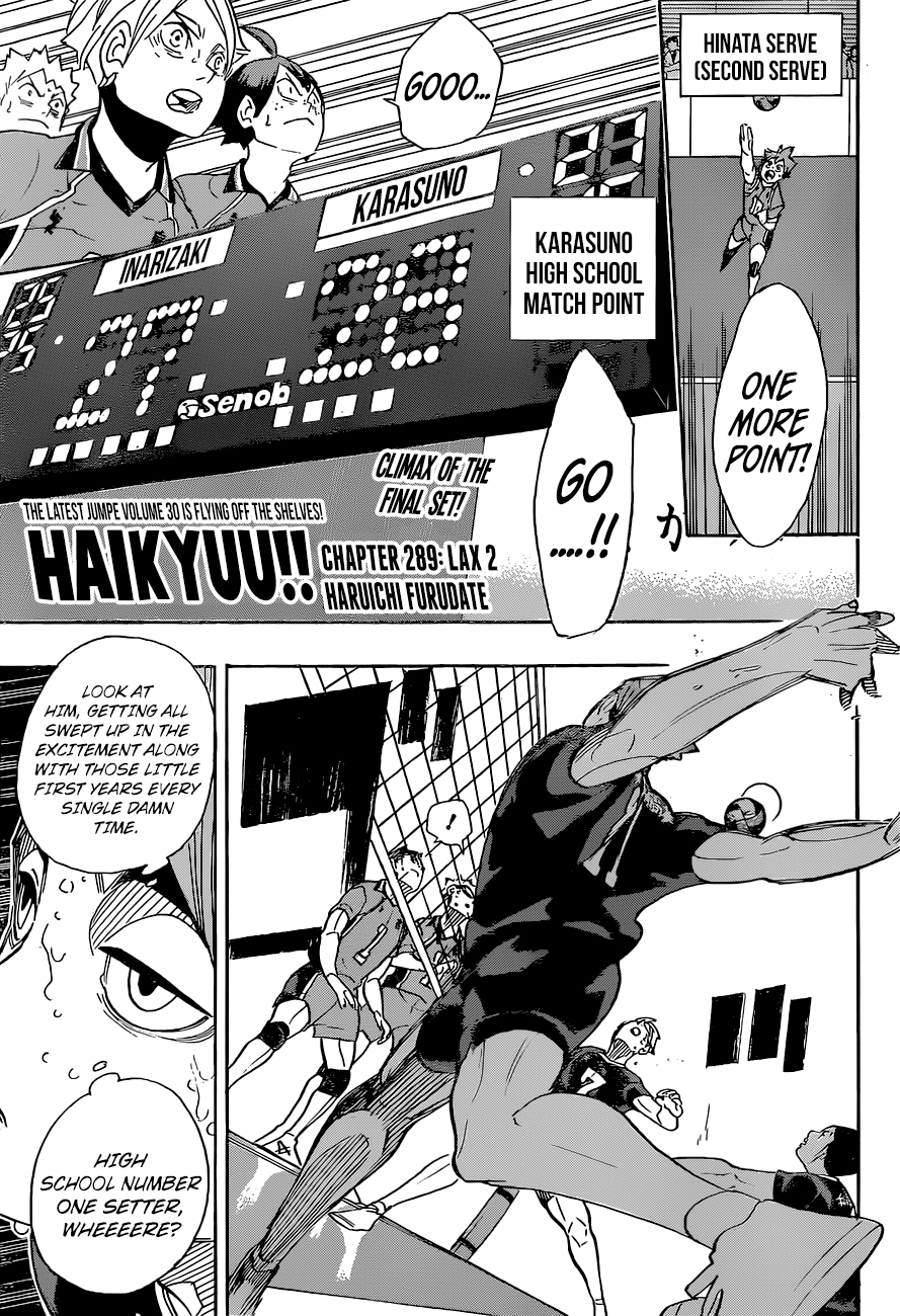 Haikyuu!!, Chapter 289 image 01